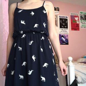 Navy Elephant Dress